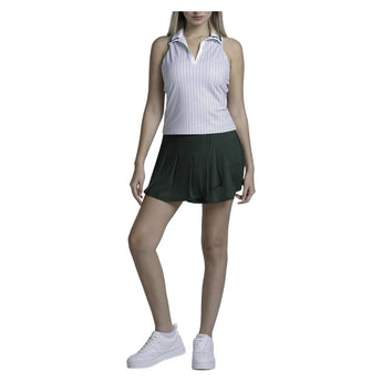 Women's Ivy Classic Tennis Polo Tank White, Lucky In Love, Tennis Express, CX220-97G110-2