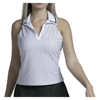 Women's Ivy Classic Tennis Polo Tank White, Lucky In Love, White, Tennis Express, CX220-97G110-WHITE-1