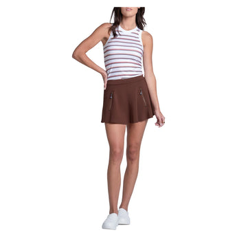 Women's Pure Luxe Rib Tennis Tank White, Lucky In Love, Tennis Express, CX222-98H110H26-8