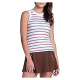Women's Pure Luxe Rib Tennis Tank White, Lucky In Love, White, Tennis Express, CX222-98H110H26-WHITE-1
