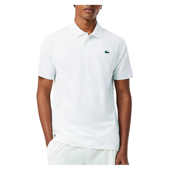 Men's Novak Djokovic On-Court Tennis Polo White-Apparel-Lacoste-DH9986-001-Tennis Express