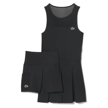 Women's Players Tennis Dress Black, Lacoste, Black, Tennis Express, EF6876-031F26-BLACK-1