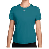 Women's One Classic Dri-FIT Short Sleeve Training Top, Nike, 372 Bright Spruce/White, Tennis Express, FN2798-H26-372-BRIGHT-SPRUCE-WHITE-1