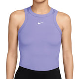 Women's One Fitted Dri-FIT Cropped Training Tank, Nike, 580 Purple Pulse/White, Tennis Express, FN2806-H26-580-PURPLE-PULSE-WHITE-1