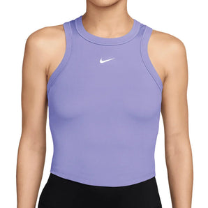 Women's One Fitted Dri-FIT Cropped Training Tank, Nike, 580 Purple Pulse/White, Tennis Express, FN2806-H26-580-PURPLE-PULSE-WHITE-1