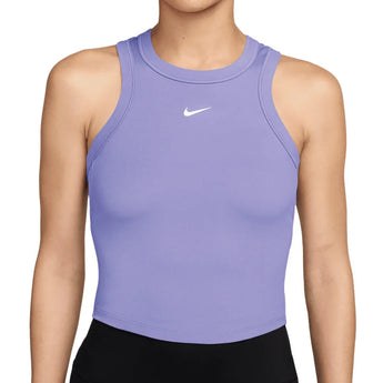 Women's One Fitted Dri-FIT Cropped Training Tank, Nike, 580 Purple Pulse/White, Tennis Express, FN2806-H26-580-PURPLE-PULSE-WHITE-1