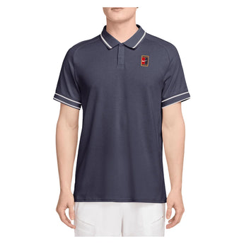 Men's Court Heritage Tennis Polo, Nike, 013 Gridiron, Tennis Express, FQ2101-H26-013-GRIDIRON-1