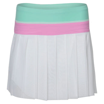 Women's Slice Tennis Skort White and Menthol,Apparel,Bobbe,White/Menthol,XS,Tennis Express,FR-SS-2104