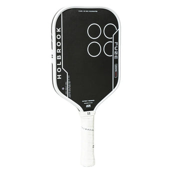Fuze VantaGrit Elongated 14mm Pickleball Paddle Black and White, Holbrook, Tennis Express, FUZE-V-E-14-1