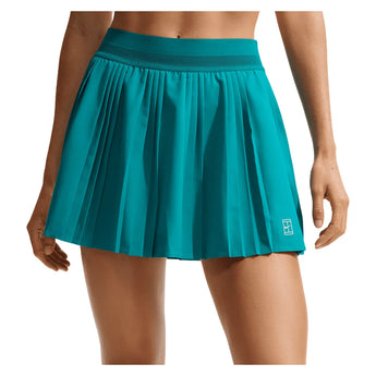 Women's Court Dri-FIT Advantage Pleated Tennis Skort, Nike, 372 Bright Spruce/White, Tennis Express, FZ6512-H26-372-BRIGHT-SPRUCE-WHITE-1