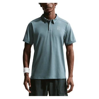 Men's Court Dri-FIT Advantage Tennis Polo Mineral Slate and White,Apparel,Nike,Mineral Slate/White,XS,Tennis Express,FZ6907-382-3