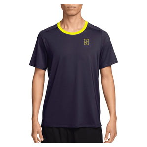 Men's Court Dri-FIT Advantage Tennis Top Purple Dynasty and Lemon Venom, Nike, Purple Dynasty/Lemon Venom, Tennis Express, FZ6910-525H26-PURPLE-DYNASTY-LEMON-VENOM-1