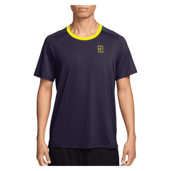 Men's Court Dri-FIT Advantage Tennis Top Purple Dynasty and Lemon Venom, Nike, Purple Dynasty/Lemon Venom, Tennis Express, FZ6910-525H26-PURPLE-DYNASTY-LEMON-VENOM-1