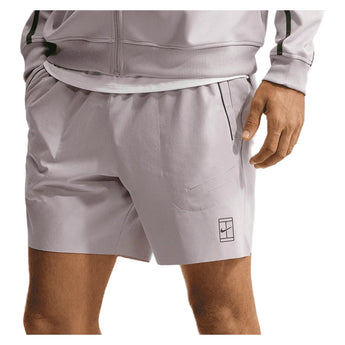 Men's Court Dri-FIT Advantage 6 Inch Tennis Short, Nike, 022 Silver Lilac/Gridiron, Tennis Express, FZ6913-H26-022-SILVER-LILAC-GRIDIRON-1
