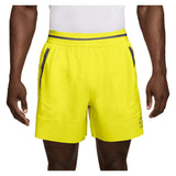 Men's Court Dri-FIT Advantage 6 Inch Tennis Short, Nike, 750 Lemon Venom/Purple Dynasty, Tennis Express, FZ6913-H26-750-LEMON-VENOM-PURPLE-DYNASTY-1