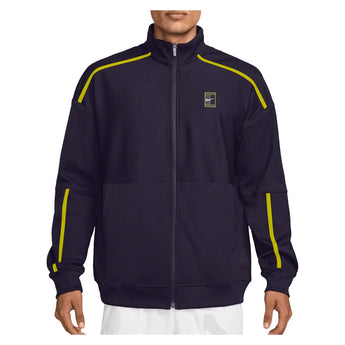 Men's Court Heritage Tennis Jacket, Nike, 525 Purple Dynasty/Lemon Venom, Tennis Express, FZ6925-H26-525-PURPLE-DYNASTY-LEMON-VENOM-1