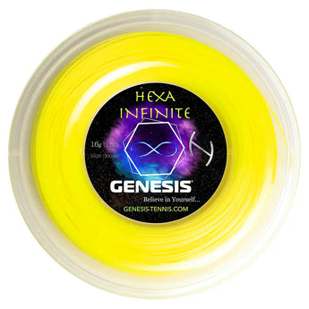 Hexa Infinite Tennis Reel,Strings,Genesis,Yellow,16,Tennis Express,GEHIR-F26-y-1