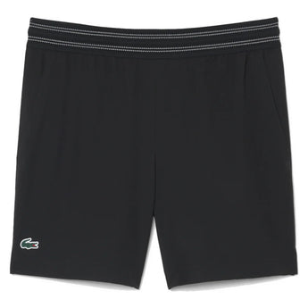 Men's Players Tennis Short Black, Lacoste, Black, Tennis Express, GH6739-031F26-BLACK-1