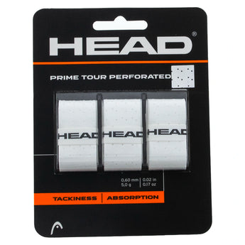 Prime Tour Perforated Tennis Overgrip,Accessories,Head,White,One Size,Tennis Express,H28534501copy