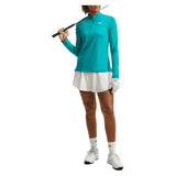 Women's Dri-FIT UV Victory 1/4-Zip Tennis Top Energy and White, Nike, Tennis Express, HF6586-300H26-1