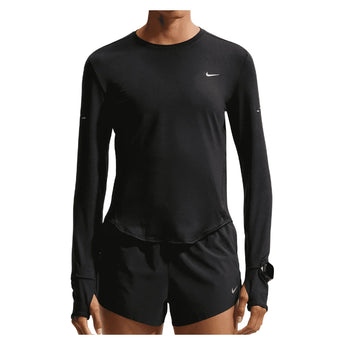 Women's Swift Dri-FIT UV Long-Sleeve Crew-Neck Running Top Black and Reflective Silver, Nike, Tennis Express, HQ0503-010H26-1