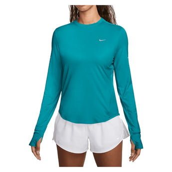 Women's Swift Dri-FIT UV Long-Sleeve Crew-Neck Running Top, Nike, 300 Energy/Reflective Silver, Tennis Express, HQ0503-H26-300-ENERGY-REFLECTIVE-SILVER-1