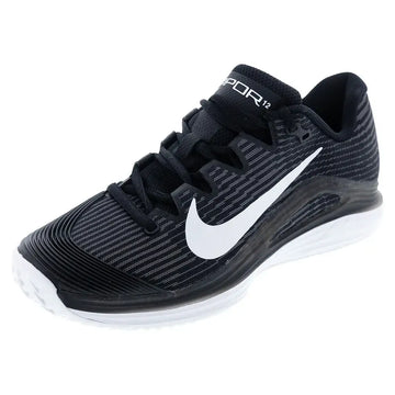 Women's CLAY Court Vapor 12 Tennis Shoes Black and White