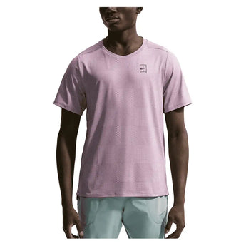 Men's Court Dri-FIT Advantage Print Tennis Top Lt Violet Ore and Black,Apparel,Nike,,,Tennis Express,IB1064-226-3