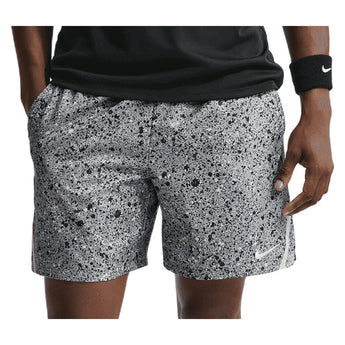 Men's Court Dri-FIT Victory 7 Inch All Over Print Tennis Short, Nike, 090 Stealth/Lt Lemon Twist, Tennis Express, IB1080-H26-090-STEALTH-LT-LEMON-TWIST-1
