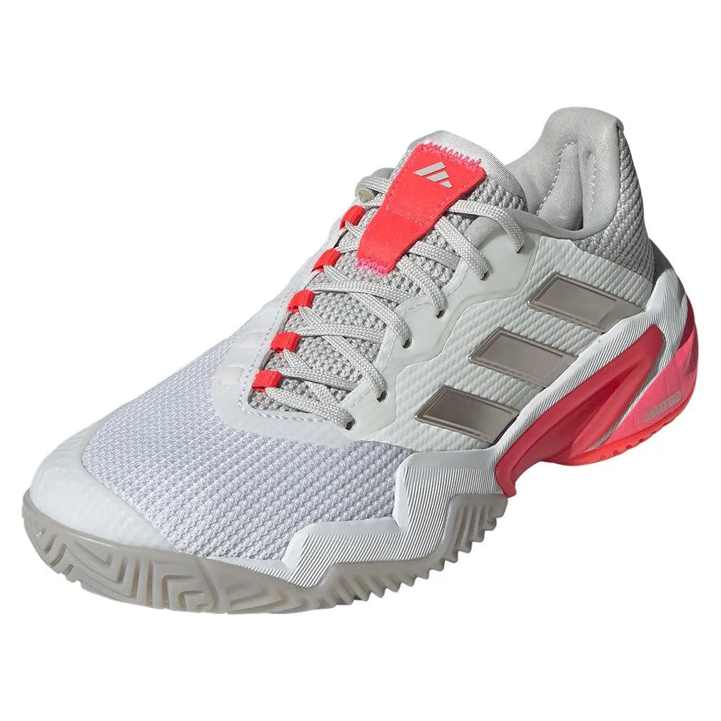 Women's Barricade 13 Tennis Shoes White and Lucid Red – Tennis Express