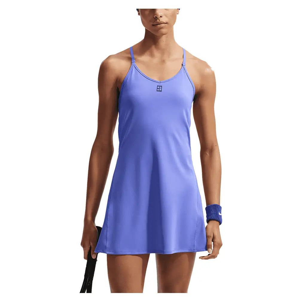 Women's Court Dri-FIT Advantage Strap Tennis Dress Sapphire and Black
