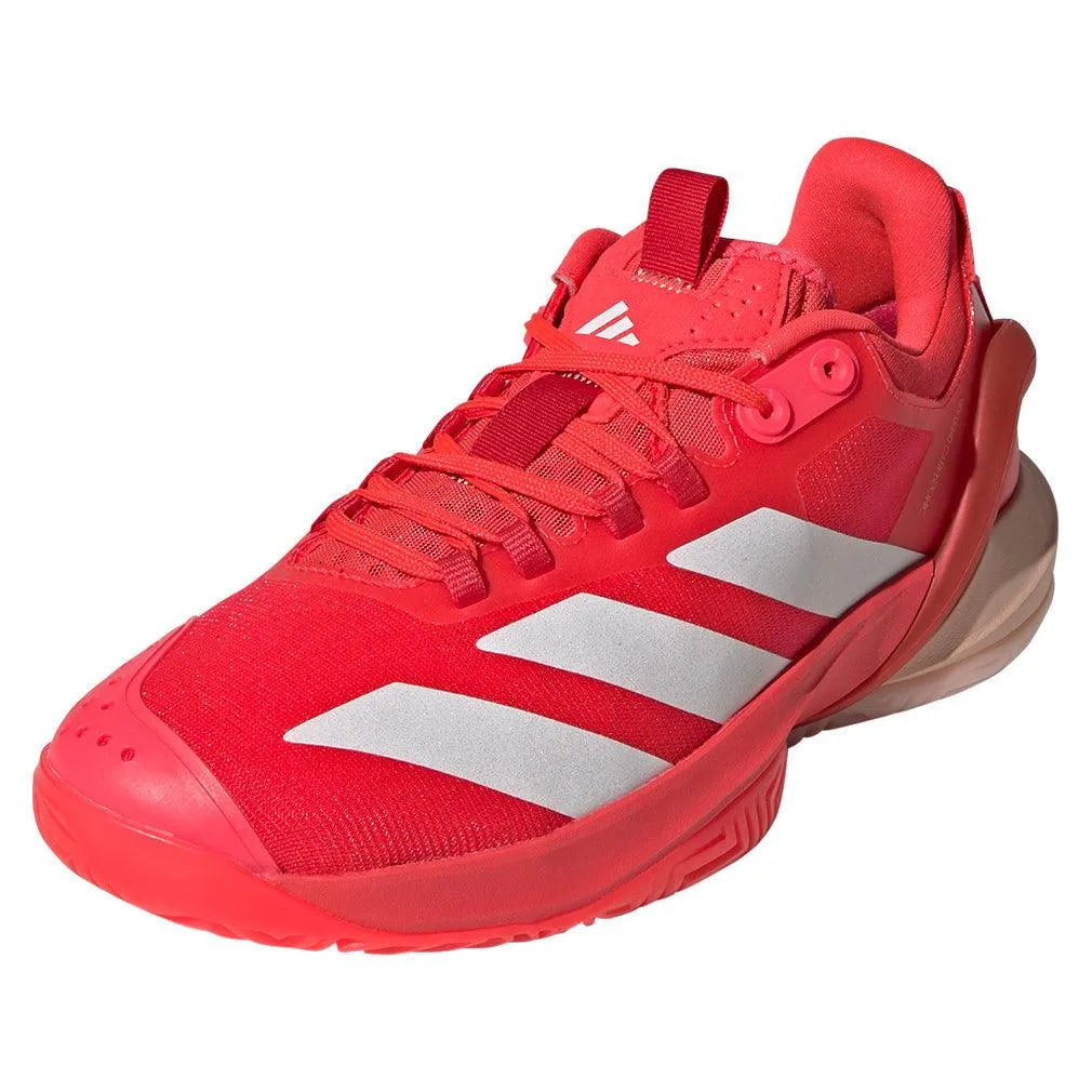 adidas Women's Adizero Cybersonic 2 Tennis Shoes - Lucid Red / Zero Metalic / Powder Coral