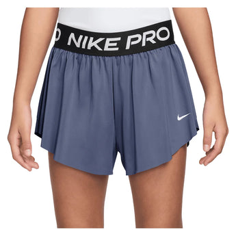 Girls' Pro Dri-FIT 2in1 Knit Training Short, Nike, 491 Diffused Blue/White, Tennis Express, II3640-H26-491-DIFFUSED-BLUE-WHITE-1