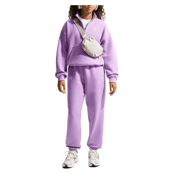Girls' Sportswear Studio Fleece Oversized 1/4-Zip Top Violet Star and White, Nike, Tennis Express, IM4948-589H26-4