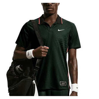 Men's New York Court Aero-FIT Slam Tennis Polo,Apparel,Nike,317 Black Spruce/White,XS,Tennis Express,IM6588-F26-317-3
