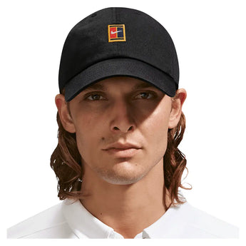 Unisex Club Court Logo Unstructured Tennis Cap,Apparel,Nike,010 Black,One Size,Tennis Express,IQ1321-BF26-010-3