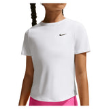 Girls' Dash Dri-FIT Short-Sleeve Training Top, Nike, 100 White/Black, Tennis Express, IU3746-BF26-100-WHITE-BLACK-1