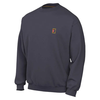 Men's Court Collection French Terry Long Sleeve Tennis Crew, Nike, 013 Gridiron, Tennis Express, IX8517-H26-013-GRIDIRON-1
