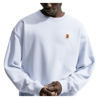 Men's Court Collection French Terry Long Sleeve Tennis Crew, Nike, 568 Palest Purple, Tennis Express, IX8517-H26-568-PALEST-PURPLE-1