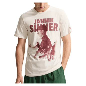 Men's Jannik Sinner Court Dri-FIT Graphic Tennis T-Shirt, Nike, 110 Pale Ivory, Tennis Express, IZ2725-H26-110-PALE-IVORY-1