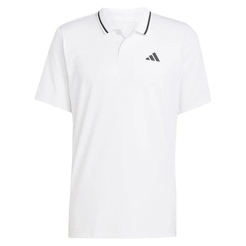 Men's Club Pique Tennis Polo White-Apparel-Adidas-JD8644-S25-1-Tennis Express