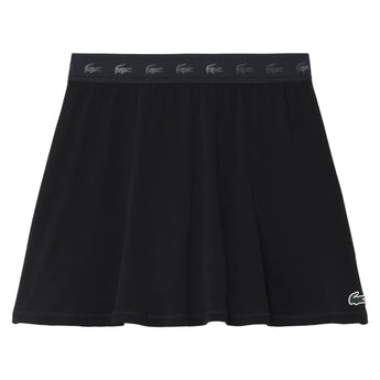Women's Essentials Tennis Training Skirt Black, Lacoste, Black, Tennis Express, JF0218-C31BF26-BLACK-1