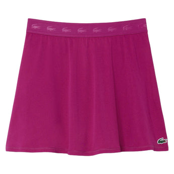 Women's Essentials Tennis Training Skirt, Lacoste, VHI Rubine Red, Tennis Express, JF0218-F26-VHI-RUBINE-RED-1