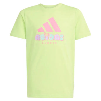 Juniors' Graphic Tennis Tee Pulse Lime-Apparel-Adidas-JM8968_1-Tennis Express