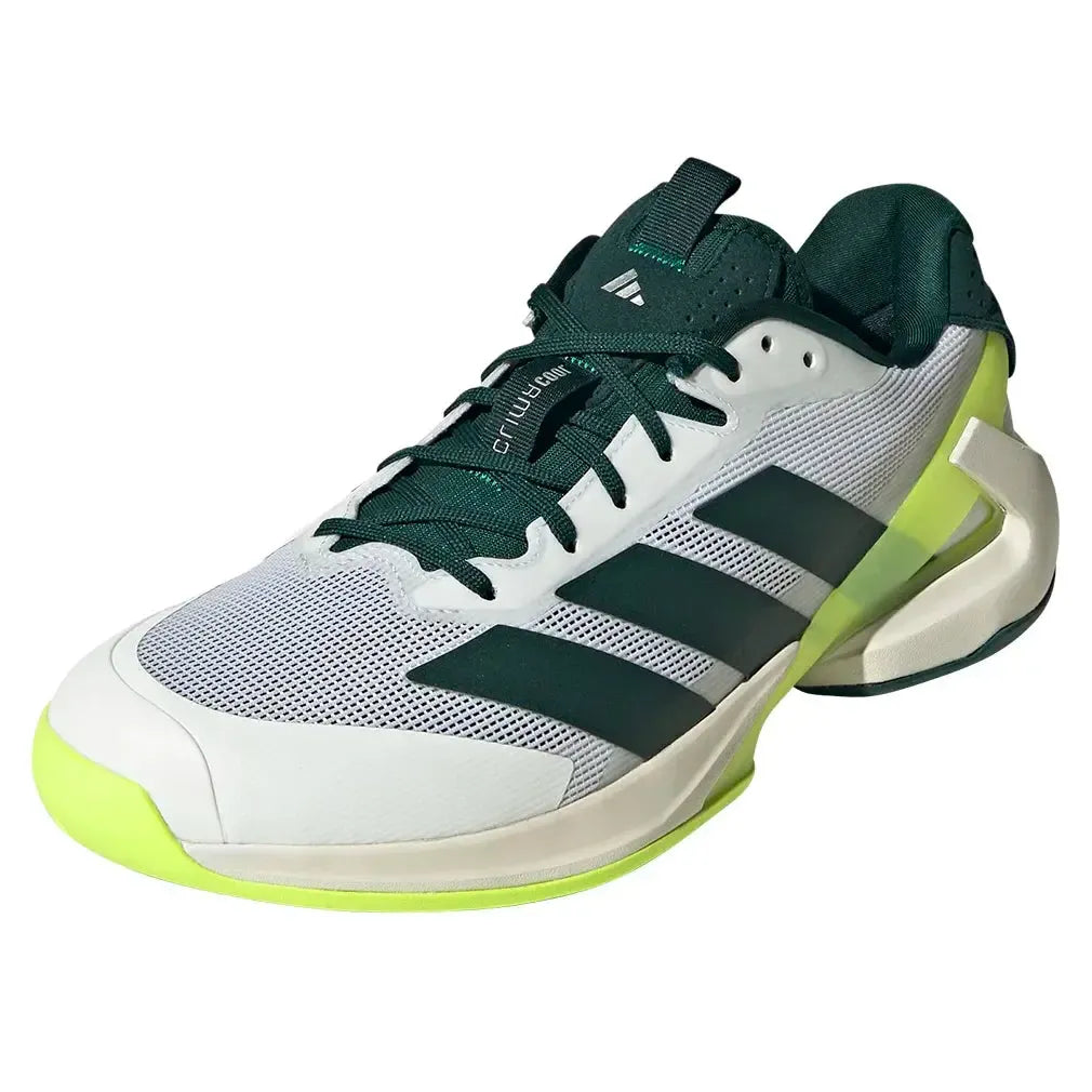 Men's adizero Ubersonic 5 Tennis Shoes Footwear White and Aurora Ivy –  Tennis Express
