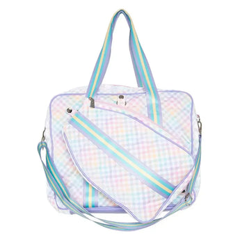 Gingham Pickleball Bag Rainbow-Bags-Katydid-KDC-PBB-08-RNB-Tennis Express