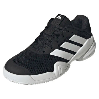 Juniors' Barricade Tennis Shoes Black and White,Footwear,Adidas,Black/White,1Y,Tennis Express,KI3608-y