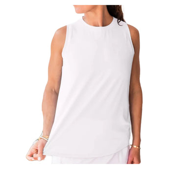 Women's Kinley Tennis Tank, Bubble, White, Tennis Express, KINL-NF7-B-WHITE-1