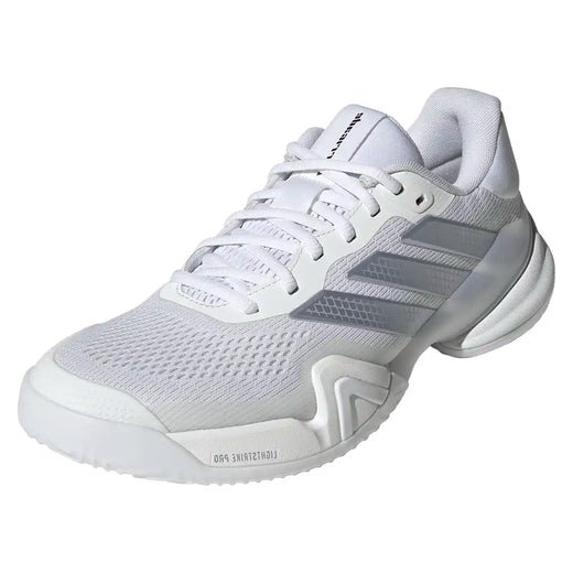 Men's Barricade 14 Tennis Shoes White and Tech Grey Metallic