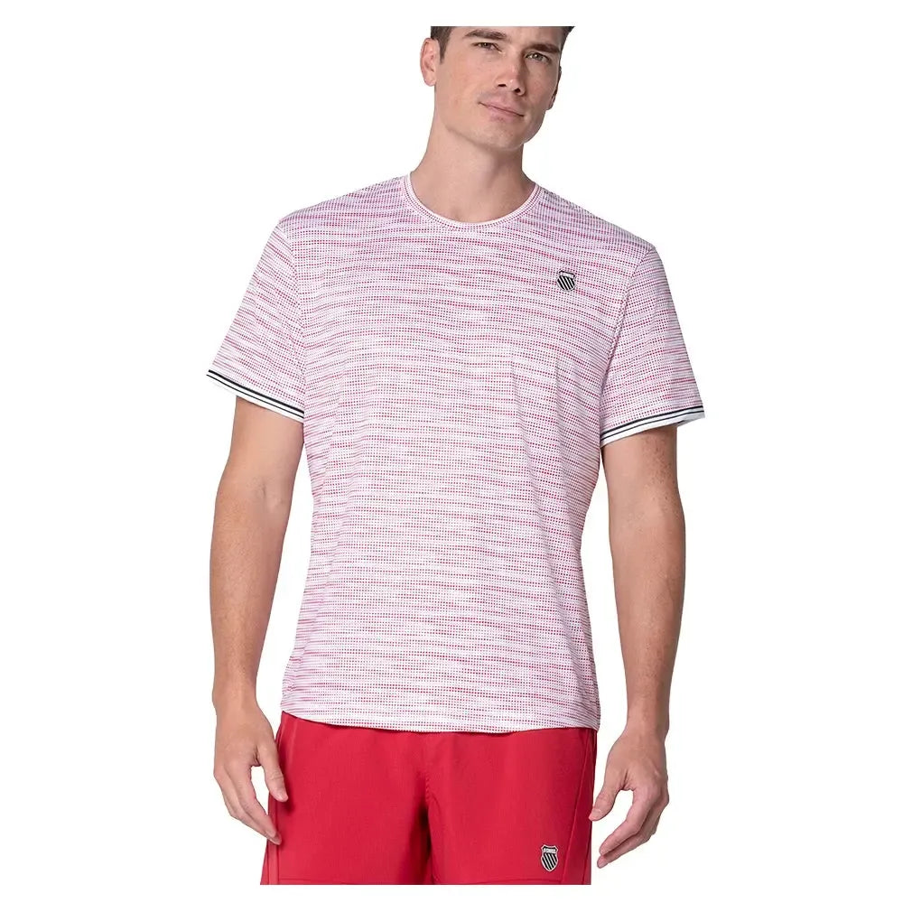Men's Pressure Rising Short Sleeve Tennis Top Chili – Tennis Express
